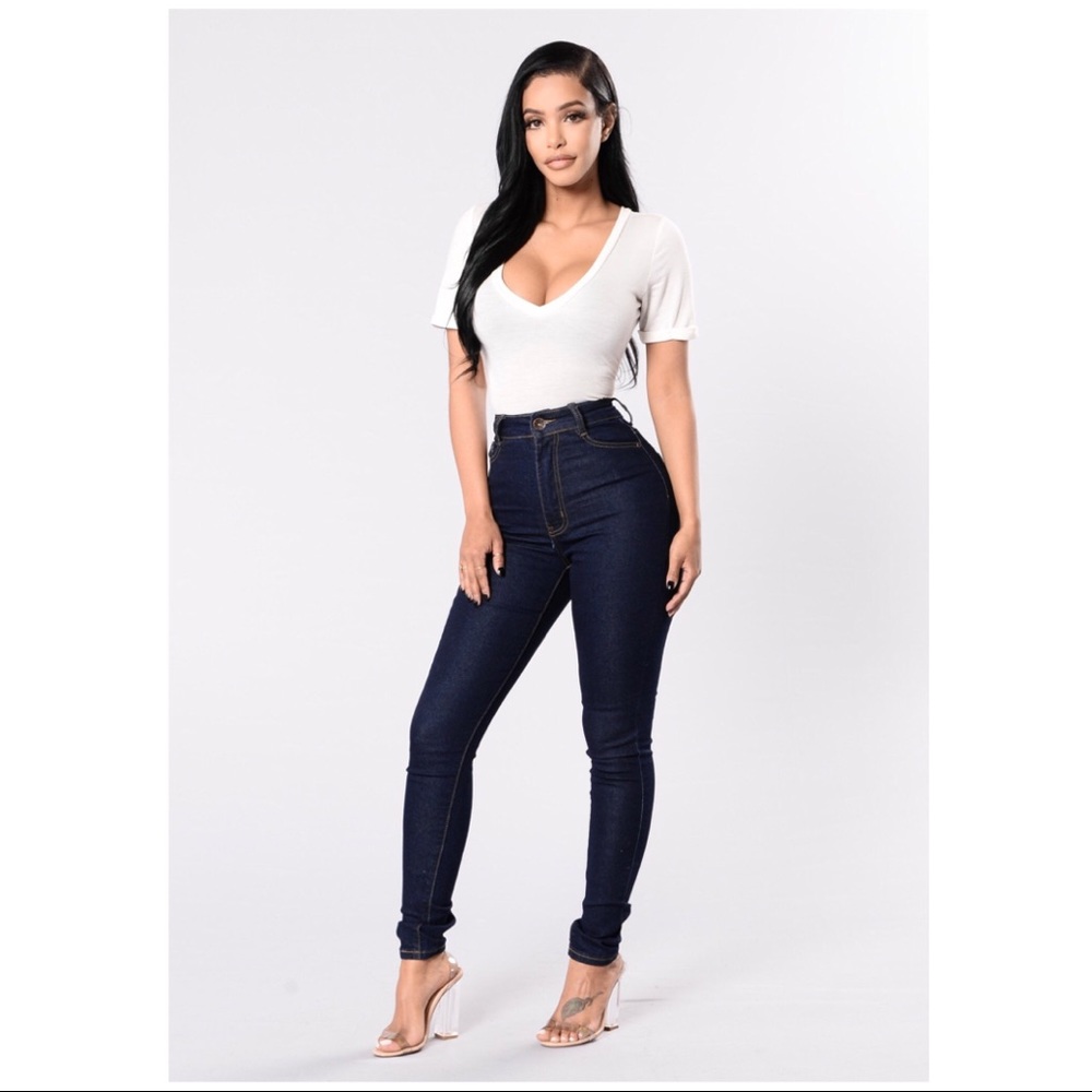 Fashion Nova High Waist Booty Lifting Jeans Dark 1